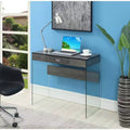 HomeStock 29 in.H White Color 95% Recycled PET (Polyethylene Terephthalate) Computer Desks with Open Storage Shelf