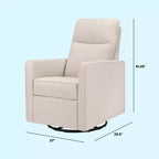 Poltrona Girevole Reclinabile con Schienale Imbottito