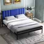 Full Size Platform Bed Frame, 15 Strong Steel slats Support, Easy Assembly, Silent Sleep, No Box Spring Needed, Easy Assembly