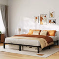 Metal Bed Frame  Tool-Less Assembly Platform Bed with Sturdy Steel Slats, No Box Spring Needed, for Guest Room, Kids, or Small Bedroom