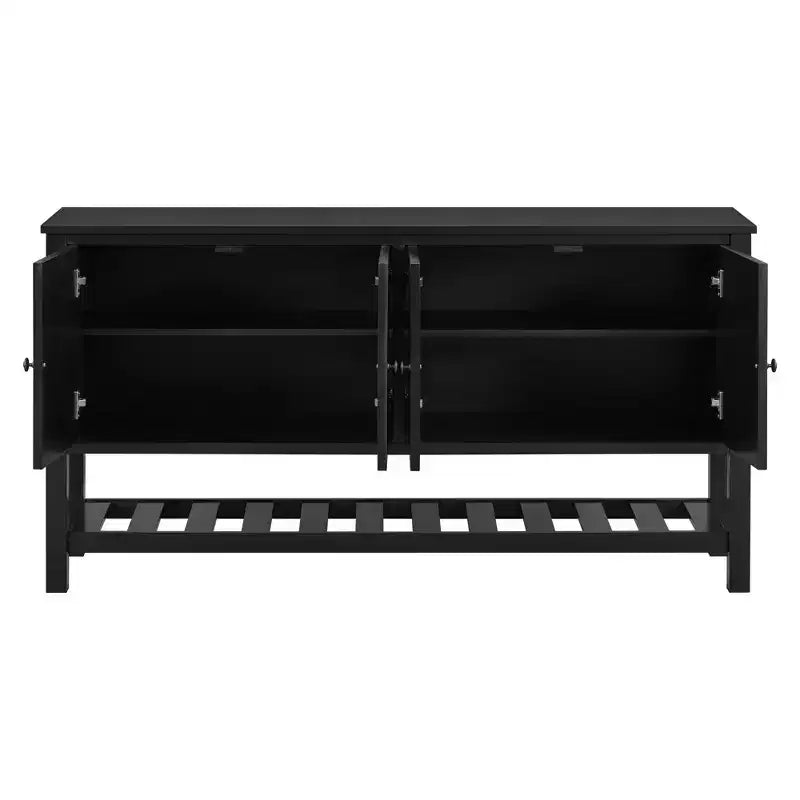 Consolle Minimalista in Legno con Mobiletto Contenitore, Tavolo d'Ingresso Moderno con Anta Poligonale e Ripiano Inferiore per Studio e Soggiorno