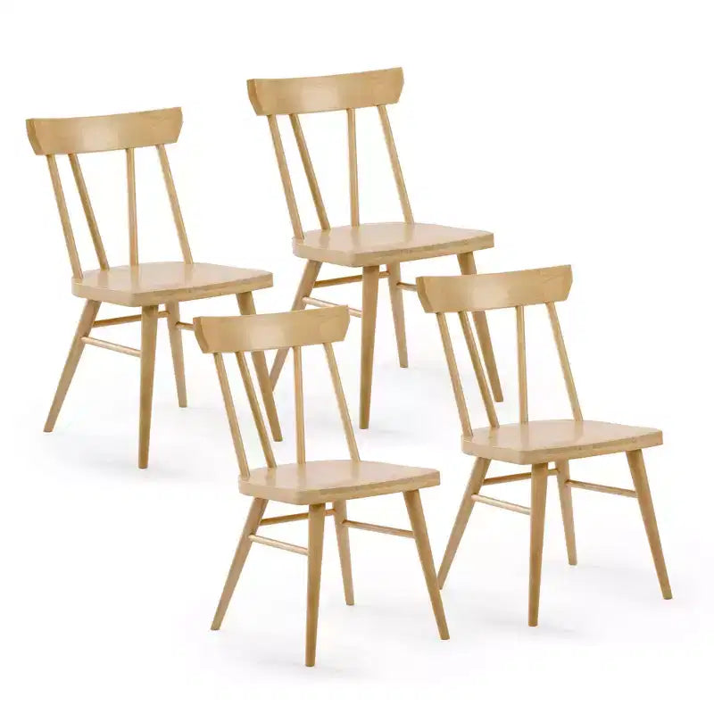 Set di 4 sedie da pranzo Windsor in legno massello