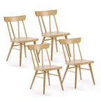 Set di 4 sedie da pranzo Windsor in legno massello