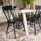 Set di 4 sedie da pranzo Windsor in legno massello