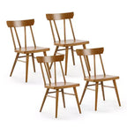 Set di 4 sedie da pranzo Windsor in legno massello