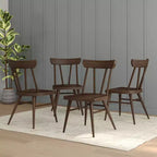Set di 4 sedie da pranzo Windsor in legno massello