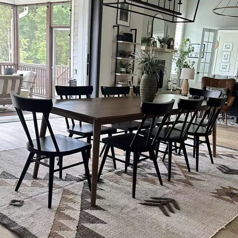 Set di 4 sedie da pranzo Windsor in legno massello