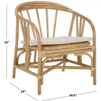 Sedia da pranzo in rattan - SEA8041 - Naturale/Crema