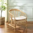 Sedia da pranzo in rattan - SEA8041 - Naturale/Crema