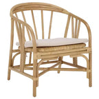 Sedia da pranzo in rattan - SEA8041 - Naturale/Crema