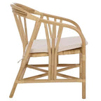 Sedia da pranzo in rattan - SEA8041 - Naturale/Crema
