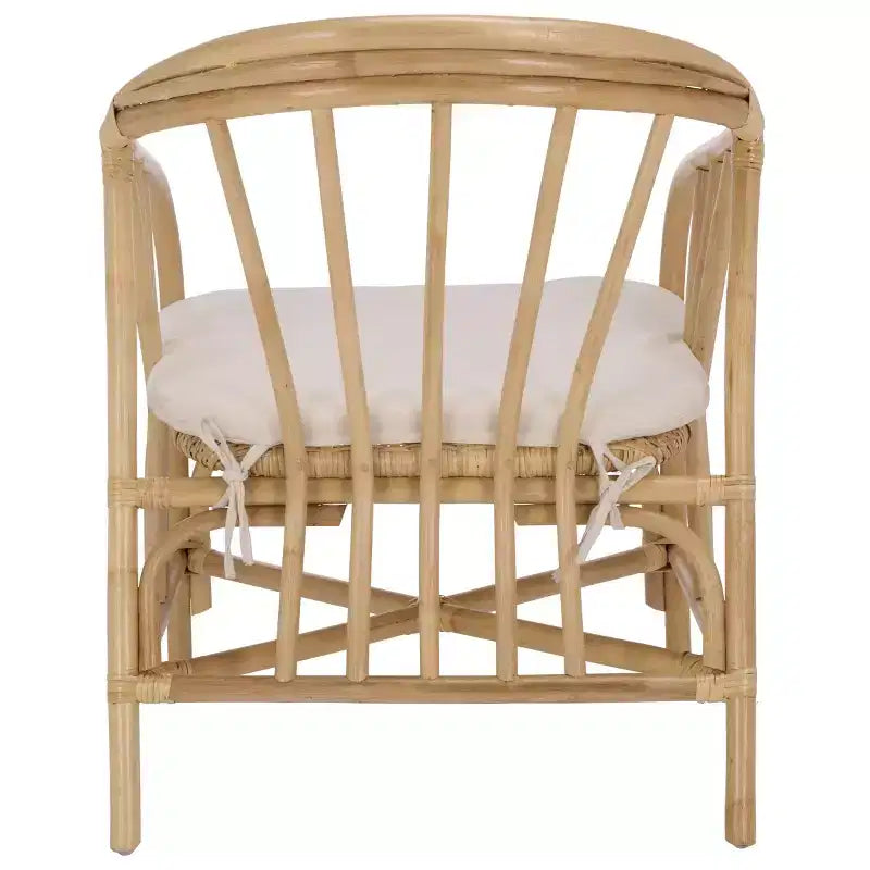 Sedia da pranzo in rattan - SEA8041 - Naturale/Crema