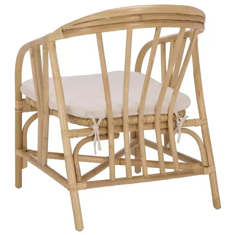Sedia da pranzo in rattan - SEA8041 - Naturale/Crema