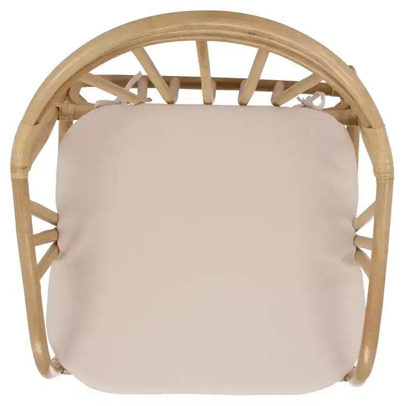 Sedia da pranzo in rattan - SEA8041 - Naturale/Crema