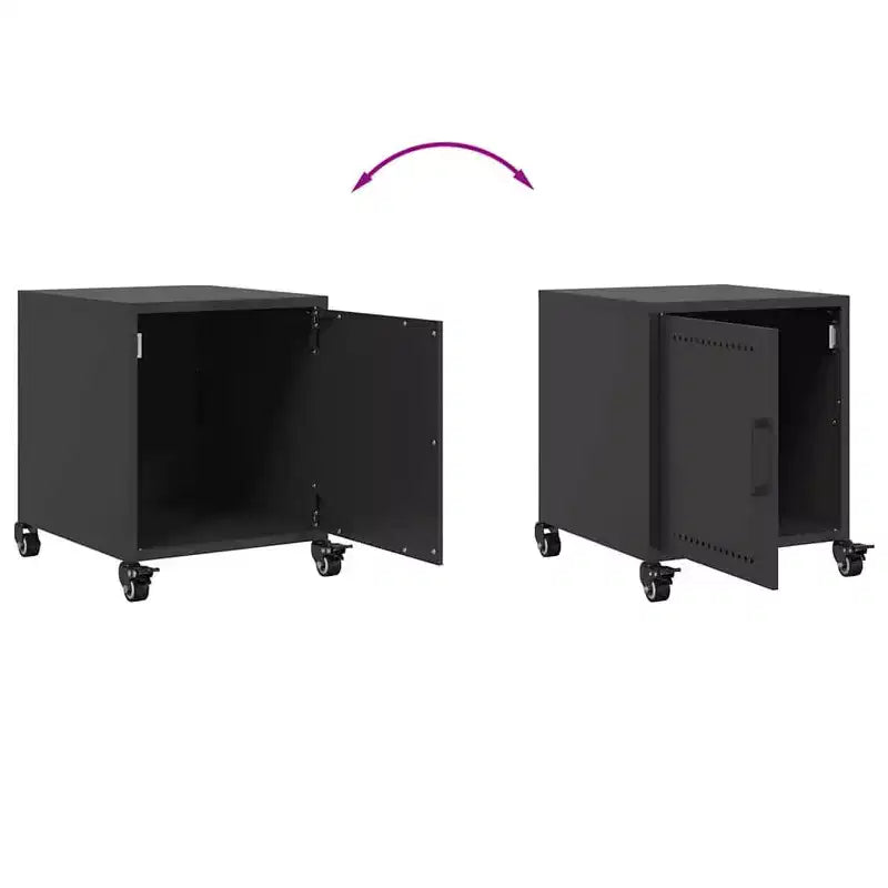 Comodino in acciaio laminato a freddo 14,2 x 15,4 x 17,1 pollici