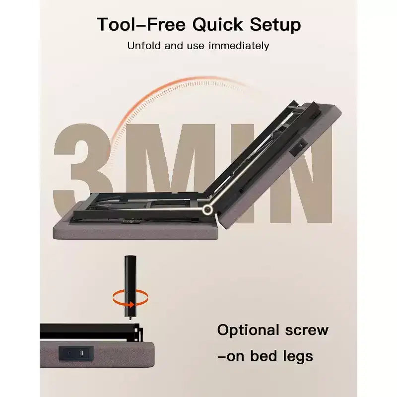 Base letto regolabile, letto matrimoniale massaggiante king size, modalità zero gap e zero gravità, letto elettrico con inclinazione testa e piedi, dotato di 4 porte USB