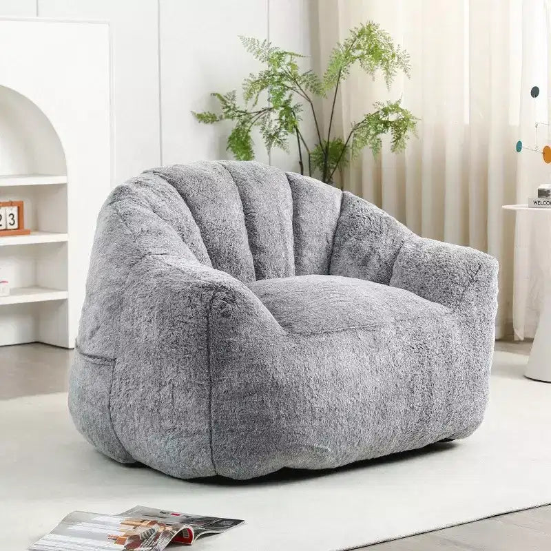 Okak Bean Bag Chair with Armrests,High-Density Foam Lounger Beanbag Chair,Large Lazy Sofa for Adults Living Room,Removable and Washable Cover