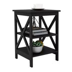 Tavolino Oxford, Gambe in Robusto MDF, Nero